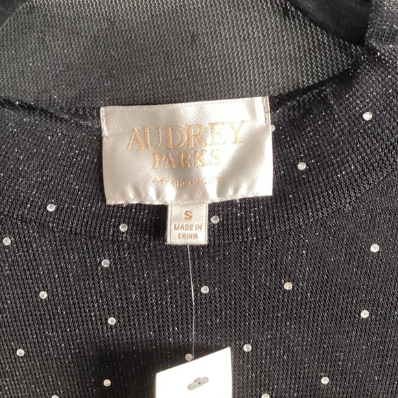 Audrey Parks for Francesca’s Black Dress with Rhinestone Embellishments NWT - Picture 3 of 5